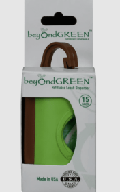 beyondGREEN Plant-Based Dog Waste Bag Holder - Comes with Sustainable Poop Bags