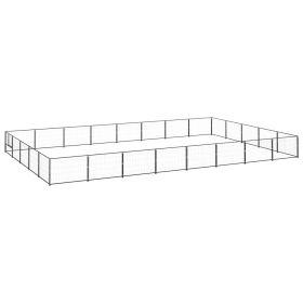 Dog Kennel Black 430.6 ftÂ¬â‰¤ Steel