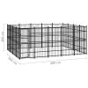 Outdoor Dog Kennel Steel 198.4 ftÂ¬â‰¤