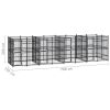 Outdoor Dog Kennel Steel 158.8 ftÂ¬â‰¤