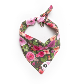 Navy Watercolor Plaid Dog Bandana (size: S)