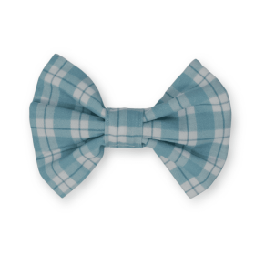 Seaside Plaid Sailor Dog Bow (size: Standard)