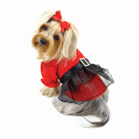 Sparkling Bow Ruffle Layered Dress (size: large)