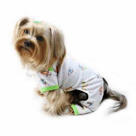 Hopping Bunny Flannel Pajamas (Color: Yellow, size: large)
