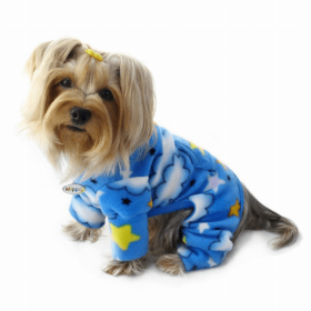 Midnight Garden Fleece Turtleneck Pajamas (Color: Violet, size: large)