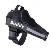 Reflective And Breathable Adjustable Pet Strap Vest (Option: Black-2XL)