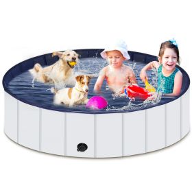 Foldable Dog Pool, Portable Hard Plastic Pet Pool For Dogs And Cats, Sturdy And Durable Pet Wading Pool For Indoor And Outdoor (size: 47x12inch)